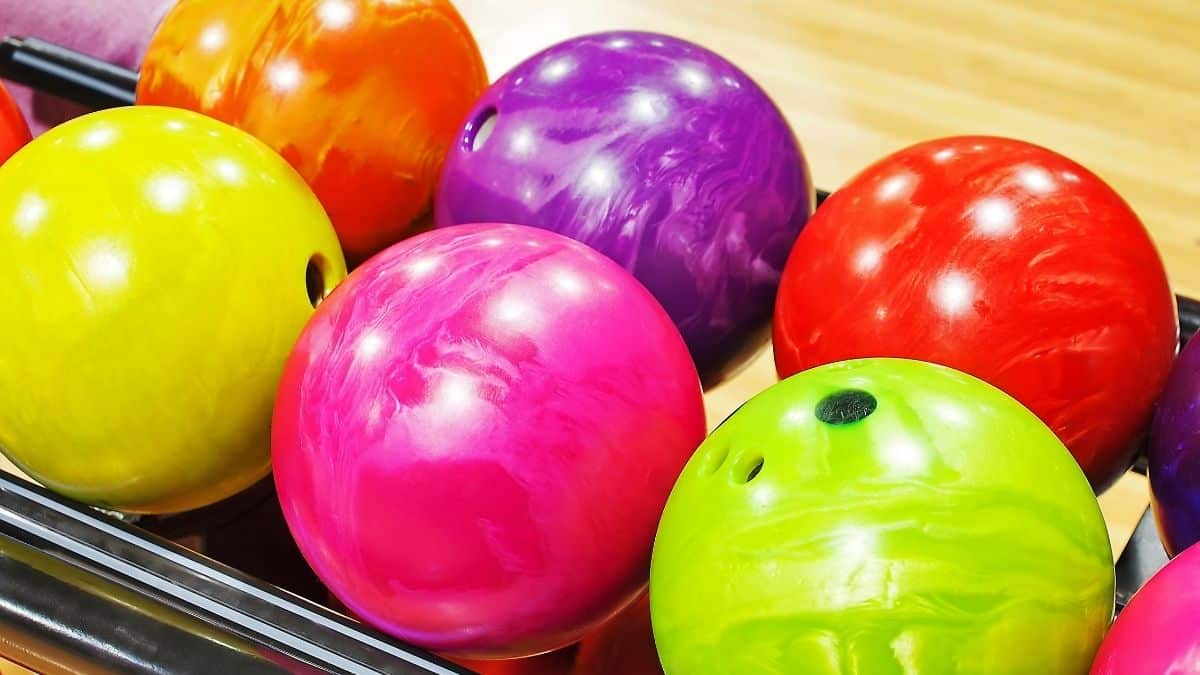 colorful bowling balls